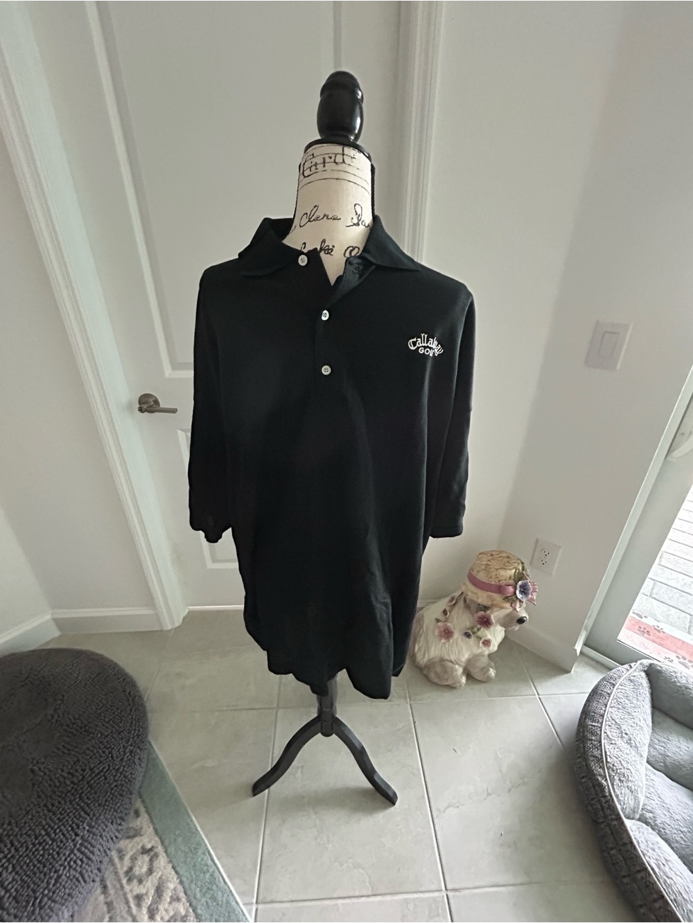 Callaway Black Men’s Golf Polo with Chest Logo